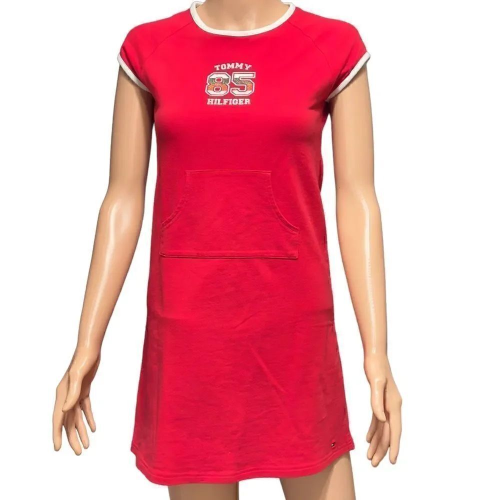 TOMMY HILFIGER 85 Red Shirt Dress